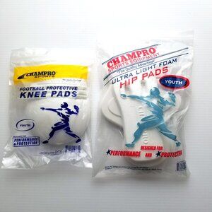 Champro Youth Football Knee Hip Protective Pads Ultra Light Foam NEW 4 Piece Set